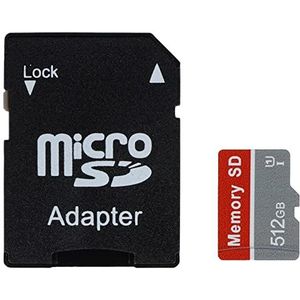 512 GB Micro SD-kaart - High Speed Memory Card - Micro SD - Kan worden gebruikt voor smartphone, drone, bewakingscamera en bodycamera