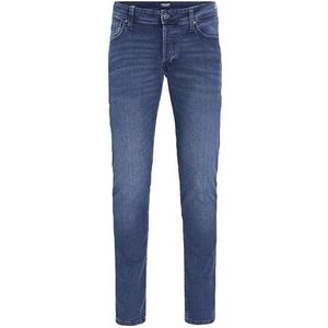 JACK & JONES Heren Jeans Slim Fit Lage Taille Button Down Gulp Blauw 28W 30L, Blauw