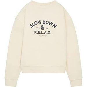 TOM TAILOR Oversized sweatshirt voor meisjes met print voor kinderen, 24018 - Light Almond