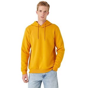 Koton Basic hoodie met lange mouwen voor heren, Mosterd (175)