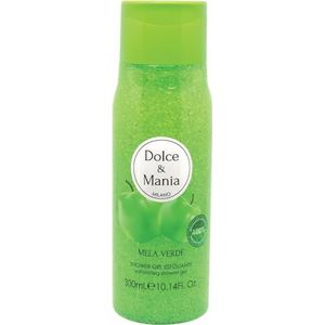 DOUCE & MANIA | Groene appel, peeling douchegel, 300 ml - peeling douchegel met groene appelgeur, hydraterend en verwijdert dode cellen, frisse en geurende huid