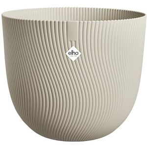 elho Sereh Round 40 bloempot voor binnen en buiten, van 100% gerecycled kunststof, Ø 39,0 x H 33,3 cm, beige/champignonbeige