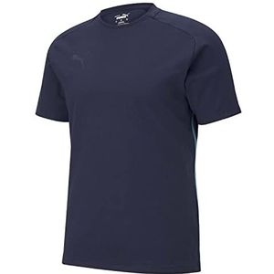 PUMA Teamcup Casual T-shirt voor heren, Peacoat-Puma New Navy