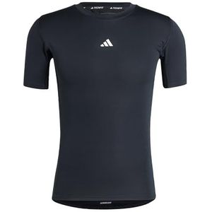 adidas Techfit T-shirt d'entraînement à manches courtes pour homme, Noir, XL