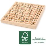 small foot 11059 Multipliceertafel van hout, FSC 100%-gecertificeerd, educatief spel voor het leren van kleine 1x1 speelgoed, meerkleurig