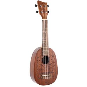 GEWA Pineapple sopraan-ukelele Manoa K-PA whisky Sapelli mat met opbergtas