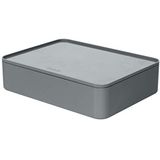 HAN 1110-19 Allison Smart Organizer voor gebruiksvoorwerpen, met binnenschaal en deksel, graniet, grijs