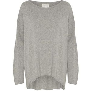 Part Two Tilapw Damestrui, losse pasvorm, lange mouwen, damestrui, Medium Grey Melange, M