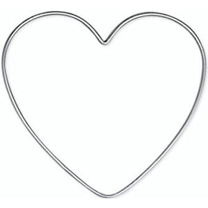 Knorr Prandell 1 stuk zilverdraad in hartvorm, 20 cm