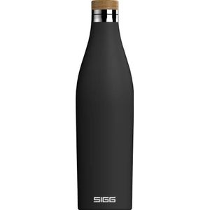 SIGG - Thermosfles - Meridian Black - waterdicht en extra fijn - BPA-vrij - plasticvrij - roestvrij staal 18/8 - dubbelwandig - bamboesluiting - zwart - 0,5 l