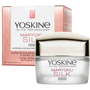 Yoskine Maryoku Silk Day Cream, rimpelvulling met zijden draden