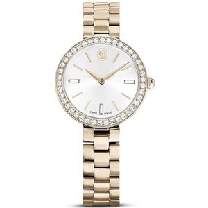 Swarovski Certa horloge, gemaakt in Zwitserland, leren armband, beige, roségouden afwerking, Kleur: goud., Certa horloge