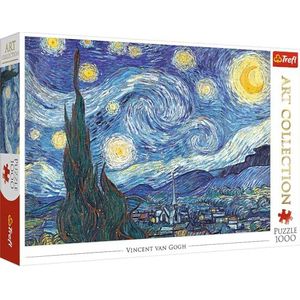 Trefl, Puzzel, Sterrennacht, Vincent van Gogh, 1000 stukjes, kunstcollectie, premium kwaliteit, voor volwassenen en kinderen vanaf 12 jaar