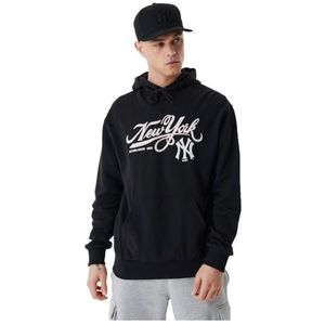 New Era Mlb Retro Grphc Os Hoody Neyyan Blkwhi New York Yankees Sweatshirt met capuchon voor heren