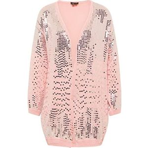 FENIA Cardigan pour femme, rose, XL-XXL