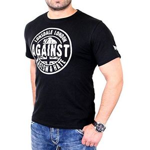 Lonsdale Against Racism T-shirt met lange mouwen voor heren, zwart.