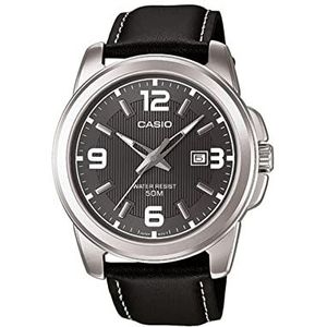 Casio Analoog herenhorloge, zwart, 50 mm x 44,9 mm x 9,4 mm (A x B x D), armband, zwart., armband