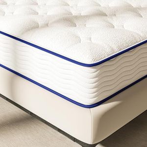 BedStory Matras 140 x 200 cm H3 H4 - 7-zone pocketveringmatras, traagschuim en koudschuim, 20 cm hoog hardslaapmatras met composietstructuur.