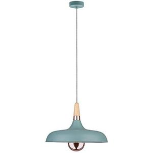 Paulmann 79655 Neordic Juna Hanglamp 340 mm max. 1 x 20 W voor E27 Plafondlamp satijngroen/koper/hout 230 V zonder lichtbron