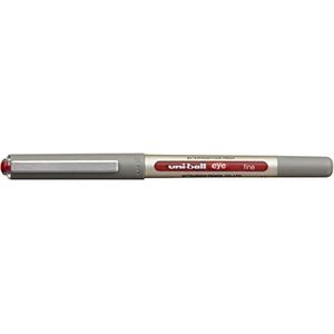 UNI-BALL EYE UB157 rollerbalpen, vloeibaar, 0,7 mm, rood, 12 stuks