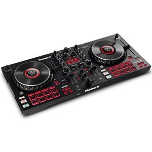 Numark Mixtrack Platinum FX - 4-decks DJ-controller, mixer, geïntegreerde geluidskaart, aanraakgevoelige DJ-draaitafels met display en uitgebreide reeks effecten