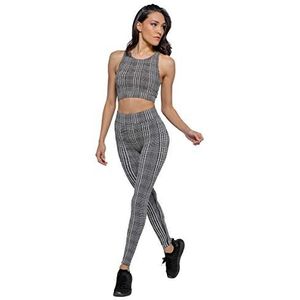 Heart And Soul Leggings Donna-Houndstooth Sportbeenwarmers, zwart, dames