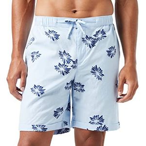 Original Penguin Casual heren linnen short met trekkoord, Ceruleen