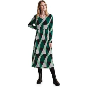 Street One A143838 Dames bedrukte gebreide midi-jurk, Verse lente groen