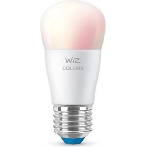 WiZ 929003499801 LED-kleurlamp E27 RGB lamp wit kleurrijk licht dimbaar met spraakbesturing 40W P45