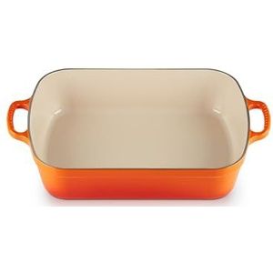 Le Creuset 20184330902422 Signature-schaal, rechthoekig, van geëmailleerd gietijzer, 33 cm, 4,9 l, 3,85 kg, vulkanisch