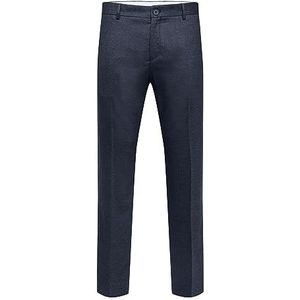 SELECTED HOMME BLACK Slhslim-timelogan Blue Struc TRS B Noos broek, Sky Captain/Detail: Structuur