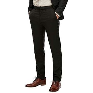 s.Oliver BLACK LABEL Heren zakelijke broek antraciet 48, Antraciet grijs.