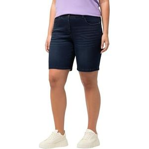 Ulla Popken Jeansbermuda Basic Soft Dames, Blauwe Denim