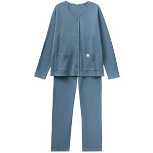 United Colors of Benetton Pig(jas + broek) 37v03p028 Pijama Set dames (1 stuk), Donkergrijs 1E4