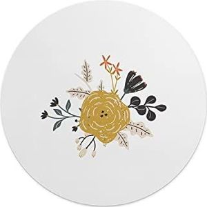 Questo Casa, Ronde muismat met antislip onderkant voor kantoor en thuis, diameter 22 cm