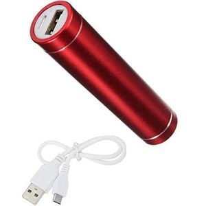 Externe acculader voor iPhone 11 Universal Power Bank 2600 mAh met USB-kabel / Mirco USB noodgevallen telefoon (rood)