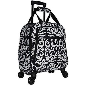 World Traveler handbagage, Zwarte damastrand, OneSize, Carry-on