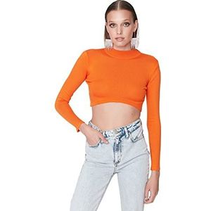 Trendyol Sweatshirt voor dames, oranje, M, Oranje