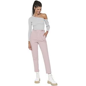 Trendyol Dames Jeans Regular Waist Plus Duurzaam Pink 70, Roze