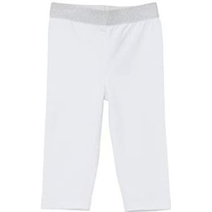 s.Oliver Junior Capri Capri in dubbelpak leggings voor meisjes, verpakking van 2 stuks, Wit.