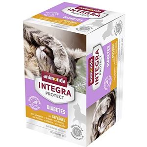 Animonda Integra Protect Kattenvoer voor katten met diabetes, nat voer, met gevogelte, 6 x 100 gram
