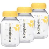 Medela set van 150 ml BPA-vrije moedermelkflesjes – set van 3 flessen voor het afkolven, bewaren en moedermelk geven in een duurzaam, vries- en koelkastveilig ontwerp