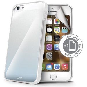 Celly Zonnebril beschermhoes voor Apple iPhone 5 / 5S, incl. displaybeschermfolie, wit