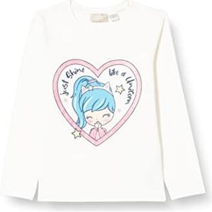 Chicco Manica Lunga T-shirt, korte mouwen, voor kleine meisjes en meisjes, wit, 6 maanden, Wit.