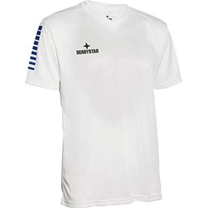Derbystar Contra Kindershirt, uniseks, wit/blauw