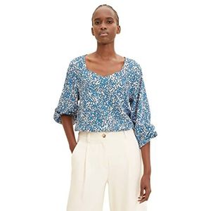TOM TAILOR Denim Dames shirt met lange mouwen 31338 Abstract Structure Print, L, 31338 - Abstract Structure Print