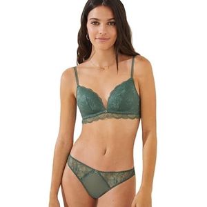 Women'secret Klassiek broekje van kant en tule, groen, XL, dames, groen, XL, Groen