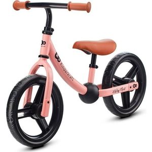 Kinderkraft 2WAY Next loopfiets van metaal, fiets zonder pedaal, babyfiets, verstelbaar stuur, duurzaam, accessoires, vanaf 3 jaar tot 35 kg, roze