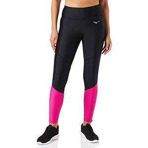 Mizuno lange legging dames, pauw zwart/roze