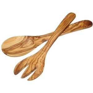 KitchenCraft World of Flavours - Set van 2 slabestek van olijfhout, handgemaakt, 29 cm